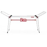 Vileda Infinity Flex, tendedero Grande Extensible 30 m, Acero y Aluminio