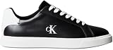 Calvin Klein Sneaker con Suela Cupsole Mujer Low Pro de Piel, Negro (Black), 40