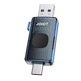 Memoria USB 3.0 de alta velocidad (64 GB, USB C, diseño push-pull) | Flash Drive 2 en 1 OTG Mini Memory Stick with Moveable Cap Compatible con iOS Android Teléfonos Linux Laptop