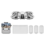 Pack DJI Neo Vuela Más, dron mini con cámara 4K UHD para adultos | 135 g dron que vuela siguiéndote, despega desde la mano, seguimiento de objetivos, QuickShots, con RC-N3 y 3 baterías