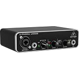 Behringer UMC22 2x2 USB Audio Interface, 48 kHz, with MIDAS-Designed Mic Preamplifier for Microphones and Instruments