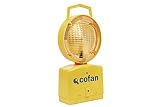 Cofan Lámpara Baliza de Señalización en Obras | Incluye Sensor de Oscuridad | Color Amarillo