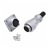 Hangton ws16 10 Pines Industrial Aviation Circular Power Connector Cable Plug + Panel Enchufe Metal Resistente a la corrosión 5a 500V 18awg
