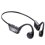 Auriculares de Conducción Ósea Auriculares Oreja Abierta Inalámbricos | Open-Ear Bluetooth 6.0, Sonido Dual Driver, Pantalla LED, IPX7, Conexión Doble y Modo Gaming, Carreras/Ciclismo/Fitness