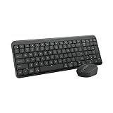 Logitech MK250 - Combo de Mouse y Teclado inalámbricos Bluetooth: conectividad rápida y fácil, Teclado inalámbrico Compacto, Mouse ambidiestro, construcción Duradera - Windows/MacOS - Grafito