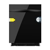 Cecotec Lavavajillas 60cm Bolero Aguazero 6320 Full-BI Matt Black Glass D | 1900W, 15 Cubiertos, 8 Programas, Integrable, Pantalla FullColor, Smart Wash, Turbo Dry+, Dual Zone Wash, Puerta Negro Mate