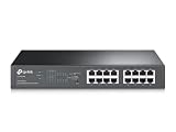 TP-Link TL-SG1016PE Gigabit PoE Switch de 16 Puertos (Smart Smart Managed, 110W 8-PoE Puertos, Plus no Gestionado, Plug and Play, Escritorio, Montaje en Bastidor, Metal, Vida útil)