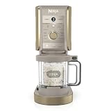 Ninja CREAMi Deluxe, Heladera Multifunción con 2 Tarrinas, Piedra/Dorado | 10 Programas, Prepara Helado, Gelato, Sorbete, Yogur Congelado, Batido, Granizado, Opción de 2 Sabores en 1 - NC502EUSTGD