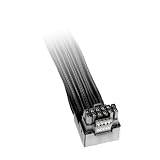 be quiet! 12V-2X6/12VHPWR Reverse PCI-E GPU Cable, hasta 600W, 700mm | Cable Reversed De 90°, Compatible Con Tarjetas Gráficas 12V-2x6 Y 12VHPWR, Revestimiento Negro Engomado