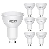 EXTRASTAR Bombillas LED GU10 6W, 500 Lúmen, Luz Frío 6500K, No regulable, Paquete de 6