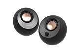 Altavoces Minimalistas Creative Pebble V3 2.0 USB-C con Audio USB, Mejora con Clear Dialog, Bluetooth 5.0, 8 W de RMS con 16 W de Pico máximo de Potencia, conversor Incluido (Negro)