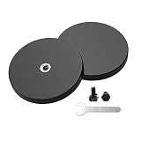 Magnetpro 2 imanes fuertes de goma antideslizantes, tamaño: 66 mm de diámetro, 30 kg de fuerza de sujeción, base de montaje magnética para barras de luz y espejos adicionales para exteriores