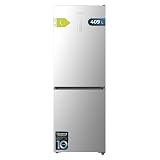 Cecotec Frigorífico Combi 409L Total No Frost Bolero CoolMarket Combi 409 Inox C. Altura 185cm, MAX INSIDE con VIP Tech, Compresor Inverter Plus, Cajón Temperatura Variable, Inox