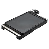 JATA JEGR1246 - Plancha de Cocina 2000 W. Superficie: 35,6 x 25,4 cm. Antiadherente. Libre de PFOA. Muy resistente al rayado. Fácil Limpieza. Bandeja recogegrasas.
