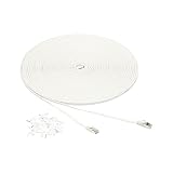 Amazon Basics Cable de red Gigabit Ethernet RJ45 Cat-7 plano, 30.5 m, Blanco