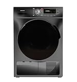 INFINITON | Secadora SD-DG85C | Carga Frontal | Función Antiarrugas | Inicio Programado hasta 24h | Secadora de Condensación | Capacidad 8 Kg |Clase Energética B |Color Inox | Display LED Verde |