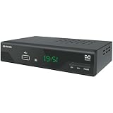 Aiwa DVBT-600 TDT HD, DVB-T2/C H.265 HEVC FTA Full HD PVR, USB, HDMI, SCART, sintonizador de TV Digital terrestre, TDT para TV Antigua de Alta definición, Mando a Distancia Universal 2 en 1