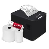 INTGRALTPV-8370 Impresora Térmica Recibos/Tickets 80mm – Puerto/Conexión: USB, LAN/RJ45, RJ11 – Corte Automático – Win, Linux, Android, Mac – Rollo Extra y pendrive Drivers – TPV POS (Negro)