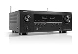 DENON Receptor AV De 7.2 Canales con Dolby Atmos, DTS X, 6 Entradas y 2 Salidas Hdmi, 8K Hdmi, Bluetooth, WLAN, Airplay 2, Heos Multiroom, Compatible con Alexa, Color Negro