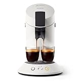 PHILIPS Senseo Original Plus Cafetera Monodosis, 1 o 2 Tazas, Blanco