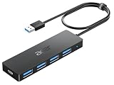 acer Hub USB 3.0, Adaptador USB-A Ultra Delgado de 4 Puertos-60cm | Divisor Multipuerto con Alimentación USB-C, Compatible con macOS, Windows para Laptop, PC, Teclado, Ratón, Disco Duro