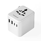 TESSAN Adaptador Enchufe Universal, Enchufe Universal con 2 USB A y 2 USB C