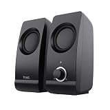 Trust Remo 2.0 Set de Altavoces, Jack 3.5 mm, 16 W, Negro | 50-20000 Hz Respuesta Frecuente, Sistema de Altavoces Alámbrico USB para PC, Ordenador, Portátil, Oficina