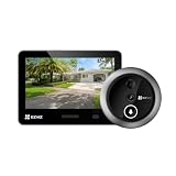 EZVIZ EP4 Mirilla Digital WiFi 4K para Puerta,Pantalla Táctil a Color de 5,5',Videotimbre Inalámbrico,Reconocimiento Facial IA,7100 mAh,Detección PIR,Audio Bidireccional,Privacidad Protegida,Plateada