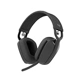 Logitech Zone Vibe 100 Auriculares inalámbricos Ligeros | Micrófono cancelación ruido, Bluetooth multidispositivo, Teams, Google Meet, Zoom, Mac/PC - Gris