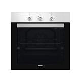 Edesa Horno Multifunción EOE-6020 X/A, Capacidad 80L, 7 Programas Cocinado, Puerta Cristal, Panel Control, Fácil Limpieza, Incluye Guías Laterales, 2 Bandejas, Rejilla Cromada, Acero Inoxidable Negro