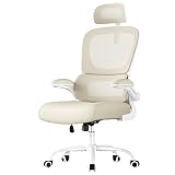 SONGMICS Silla de Oficina Ergonómica, Tela de Malla de Doble Capa