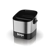 Ninja Luxe Cafe Knock Box, accesorios para máquina de espresso, eliminación de discos fácil y sin desorden, café molido y espresso, base antideslizante, barra extraíble, capacidad para 10 discos de