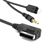 CY medios de comunicación en ami mdi a estéreo 3,5 mm Audio & iPhone 6 & Plus AUX Cable adaptador para coche VW Audi 2014 A4 A6 Q5 Q7