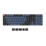 Keychron K5 Pro Wireless Teclado Mecánico inalámbrico Ultra-Delgado, Tamaño Completo Diseño QMK/Via Macros Programable, RGB Backlight Hot-swappable Low-Profile Gateron Brown Switch para Mac Windows