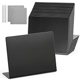 QWORK® 30 Mini Pizarras Negras 10x7.5cm – Letreros Mate para Buffet y Tiendas
