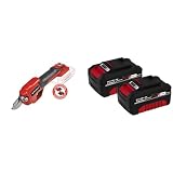 Einhell Original Cortarramas con batería GE-LS 18 Li-Solo Power X-Change & Paquete doble de baterías de iones de litio Power X-Change de 18 V y 4,0 Ah, 2 baterías