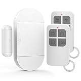 GuDoQi Alarma de Seguridad para el Hogar con Control Remoto Inalámbrica | Alarma Puerta con Sirena, 2 Mandos a Distancia, Sirena de 130 dB, Sensor Puerta para el Hogar, Tiendas y Seguridad Infantil