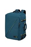American Tourister Take2Cabin - Mochila de Viaje Expandible 17,3 Pulgadas, 55 cm, 42,5/48,5 l, Blau (Harbor Blue)
