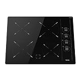 TEKA Placa Vitrocerámica 60 cm, 4 Zonas de Cocción, Mandos Laterales Ergonómicos, Sistema Fast-Click, Modelo TBC 64000 XFL
