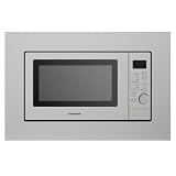 Corberó - Microondas Integrable | CMICIG126 | 20 L | 800 W | 6 Niveles de Potencia |Grill 1000W | 9 Automenús | Control Digital | Plato Giratorio | Inox con Marco