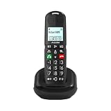 ALCATEL XL685 - Teléfono Inalámbrico DECT Senior Tamaño XL - Pantalla Gráfica - Teclas Grandes - Audio Boost - Manos Libres - Bloqueo de Llamadas - Negro