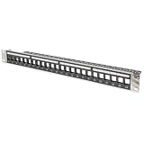 DIGITUS Panel de conexiones – Modular – 19 pulgadas, 1U – 24 puertos