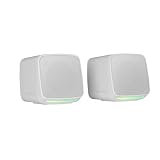 Mars Gaming MS-Pro, Altavoces Compactos 10W, Iluminación RGB Flow Dinámica, Altavoz PC con Caja de Control y Entrada Jack 3.5mm, Altavoces Gaming Compatibles con PC/Mac/Smartphone/Tablet, Blanco