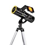 National Geographic Telescopio 76/350 con trípode, Soporte para Smartphone y Filtro Solar para observar el Sol en luz Blanca.