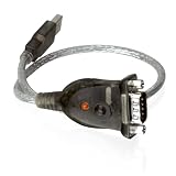 IOGEAR Cable USB RS232 Macho DB9 9 Pin Adaptador Serie USB 230 kbps Compatible con Windows 11 10 8 7 macOS X 10.14 USB 2.0 sin Necesidad de IRQ