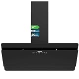 Cecotec Campana Decorativa 90 cm Flux Dt 908000 Glass Black A++ | Vidrio Negro, 800M3/H de Potencia, Motor 210W, A++, Control Táctil, 3 Niveles + Booster, Hand Movement Control
