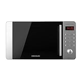 Cecotec ProClean 5010 Stainless Steel Microwave with Grill, 20 L Capacity, Ready2Clean Coating, 700 W Power, 800 W Grill, 5 Operating Levels, 8 Programs, 60 Minute Timer, LED Display