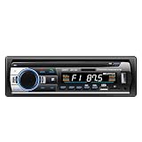 Radio Coche Bluetooth 1 DIN con Llamadas Manos Libres y Control Remoto | FM Autoradio Bluetooth 5.0, 2 Puertos USB, Entrada AUX y SD, Estéreo para Coche 12V, Pantalla LCD, iOS & Android(NO CD)