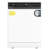 Cecotec Lavavajillas 60 cm Libre Instalación Bolero Aguazero 6205. 13 Cubiertos, 12 Programas, Motor Inverter Plus Duo, Panel Táctil, Extra Hygiene, Super Dry, Half Load, Silent Wash, Blanco