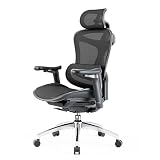 SIHOO Doro C300 Silla de Oficina Ergonómica, Soporte Lumbar Dinámico, Negro | Reposabrazos 3D Ultra Suaves, Respaldo Reclinable y Regulable Altura, Silla Giratoria, Asiento Amplio, Adecuada para Trabajo